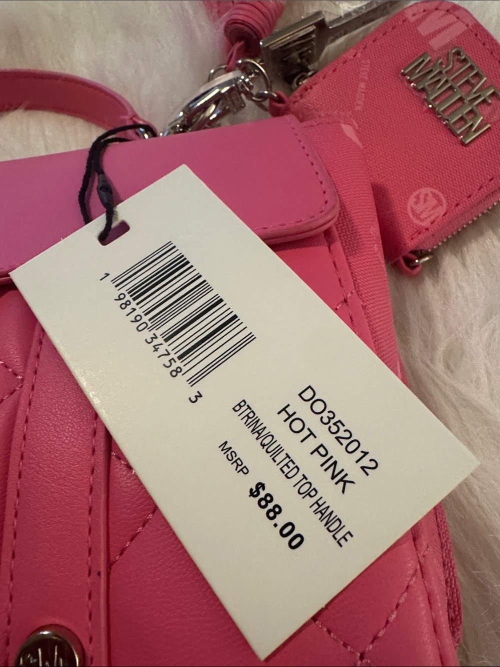 Steve Madden Hot Pink Mini Top-Handle Crossbody Bag - Picture 2 of 8